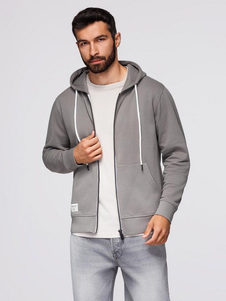 OMBRE Kapuzenpullover BASIC Herren Sweatshirt mit Reißverschluss und Kapuze von OMBRE