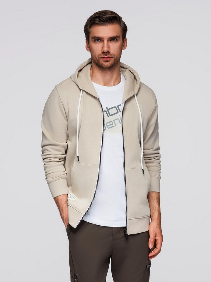 OMBRE Kapuzenpullover BASIC Herren Sweatshirt mit Reißverschluss und Kapuze von OMBRE