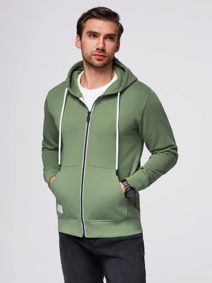 OMBRE Kapuzenpullover BASIC Herren Sweatshirt mit Reißverschluss und Kapuze von OMBRE
