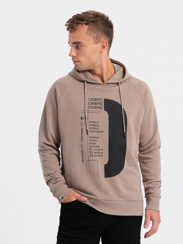 OMBRE Kapuzensweatshirt Bedrucktes Herren Sweatshirt HOODIE mit Kapuze von OMBRE