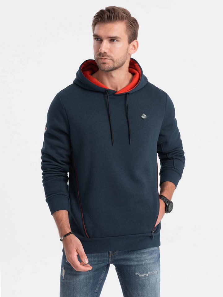 OMBRE Kapuzensweatshirt Kapuzensweatshirt für Männer mit Reißverschlusstasche von OMBRE