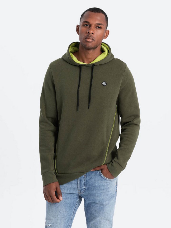 OMBRE Kapuzensweatshirt Kapuzensweatshirt für Männer mit Reißverschlusstasche von OMBRE