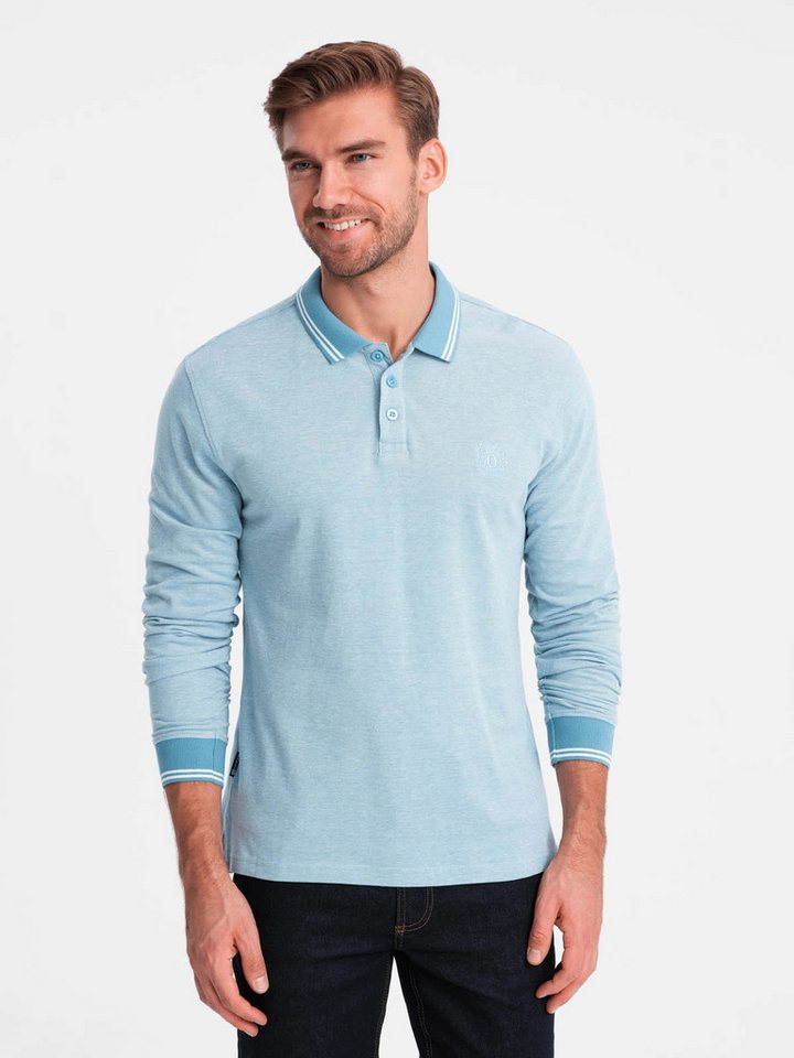OMBRE Langarm-Poloshirt Herren-Polo-Langarm von OMBRE