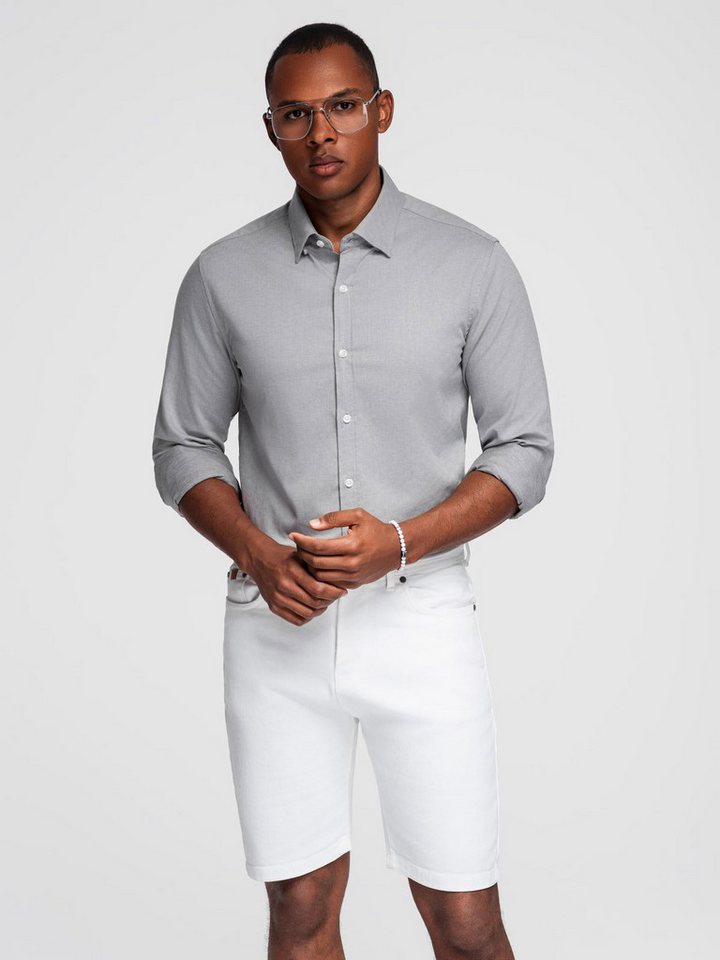 OMBRE Langarmhemd Langarmhemd Slim Fit von OMBRE