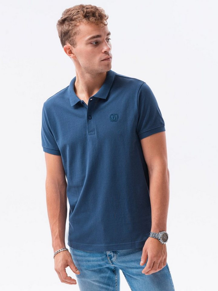 OMBRE Poloshirt Ombre Herren-Pique-Strick-Poloshirt - dunkelblau V13 S1374 S von OMBRE