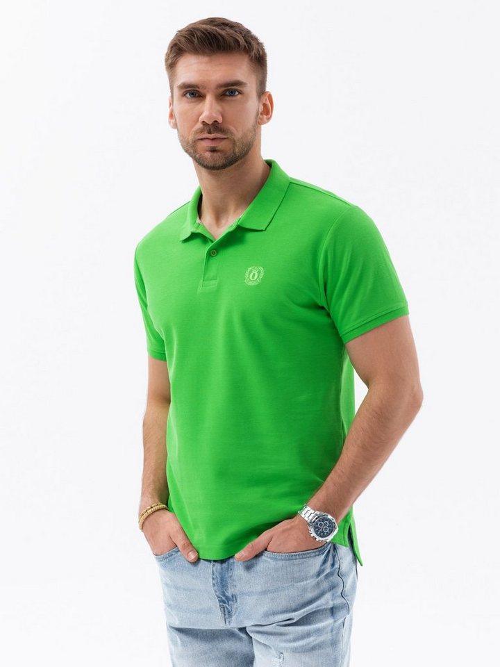 OMBRE Poloshirt Ombre Herren-Pique-Strick-Poloshirt - grün V25 S1374 S von OMBRE