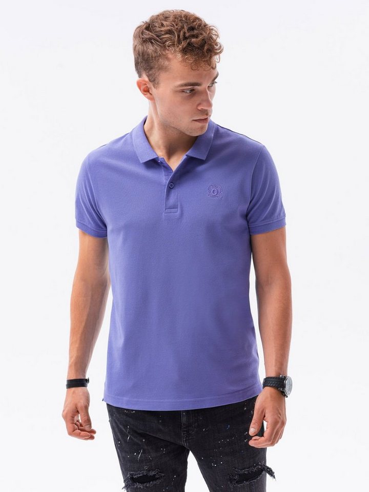 OMBRE Poloshirt Ombre Herren Pique-Strick-Poloshirt - lila V12 S1374 M von OMBRE