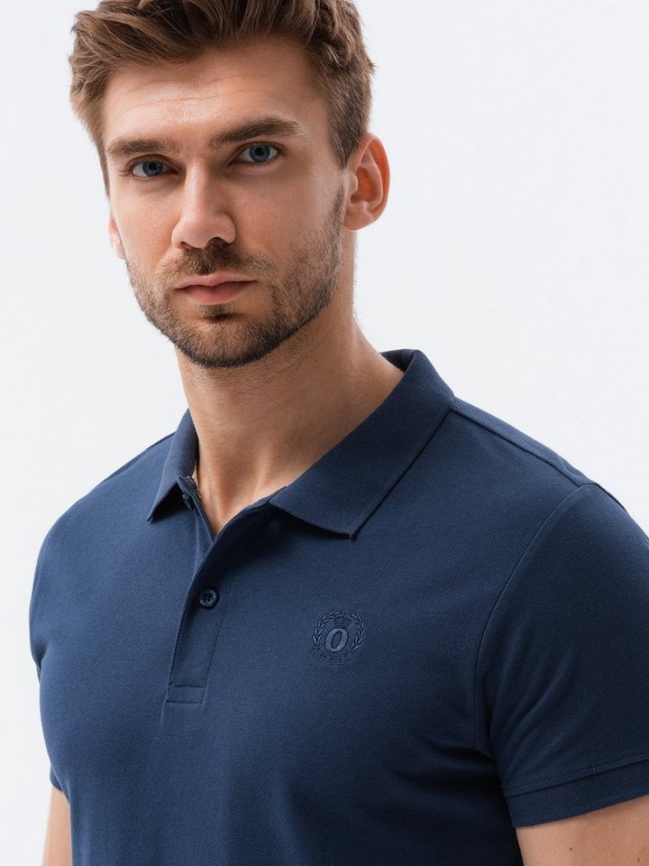 OMBRE Poloshirt Ombre Herren Pique-Strick-Poloshirt - navy blau V2 S1374 M von OMBRE