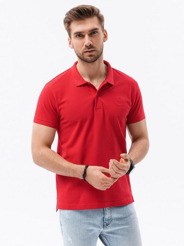 OMBRE Poloshirt Ombre Herren Pique-Strick-Poloshirt - rot V22 S1374 L von OMBRE