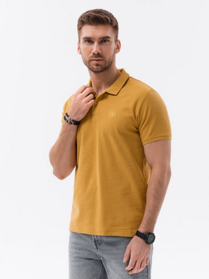 OMBRE Poloshirt Ombre Herren Pique-Strick-Poloshirt - senfgelb V8 S1374 XXL von OMBRE