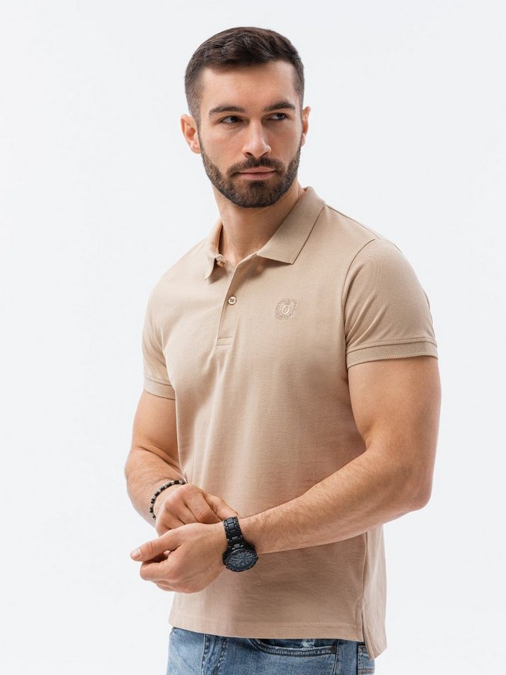 OMBRE Poloshirt Ombre Klassisches Polohemd aus Baumwolle für Herren - beige S1374 XL von OMBRE