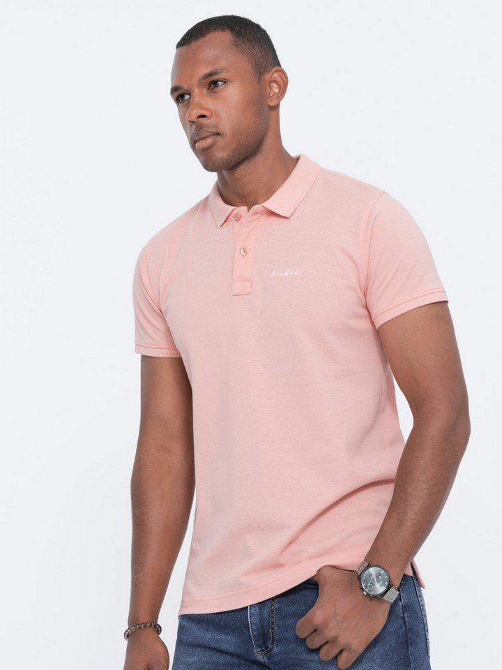 OMBRE Poloshirt Poloshirt aus Piqué-Strick von OMBRE