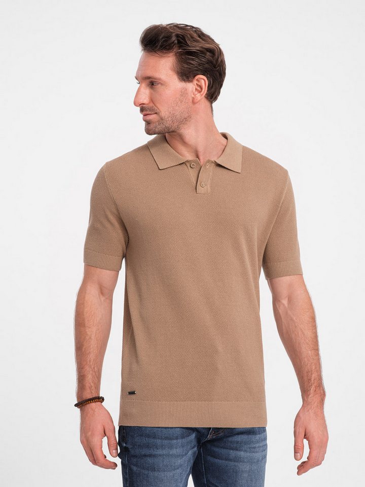 OMBRE Poloshirt Poloshirt aus Strukturstrick für Männer von OMBRE