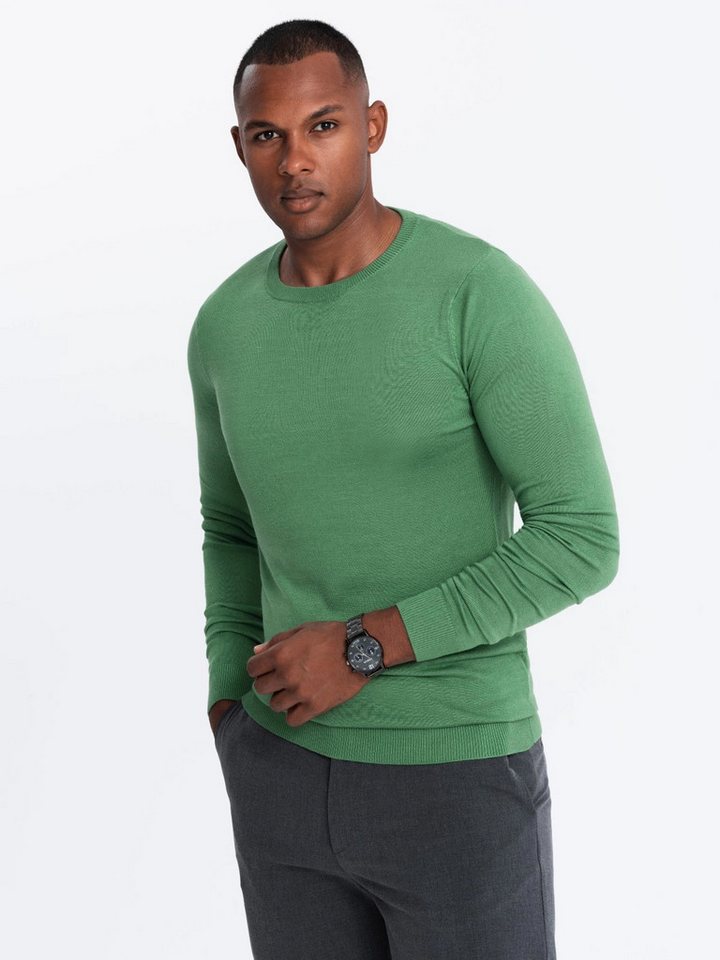 OMBRE Rundhalspullover Klassischer Herrenpullover mit Rundhalsausschnitt von OMBRE
