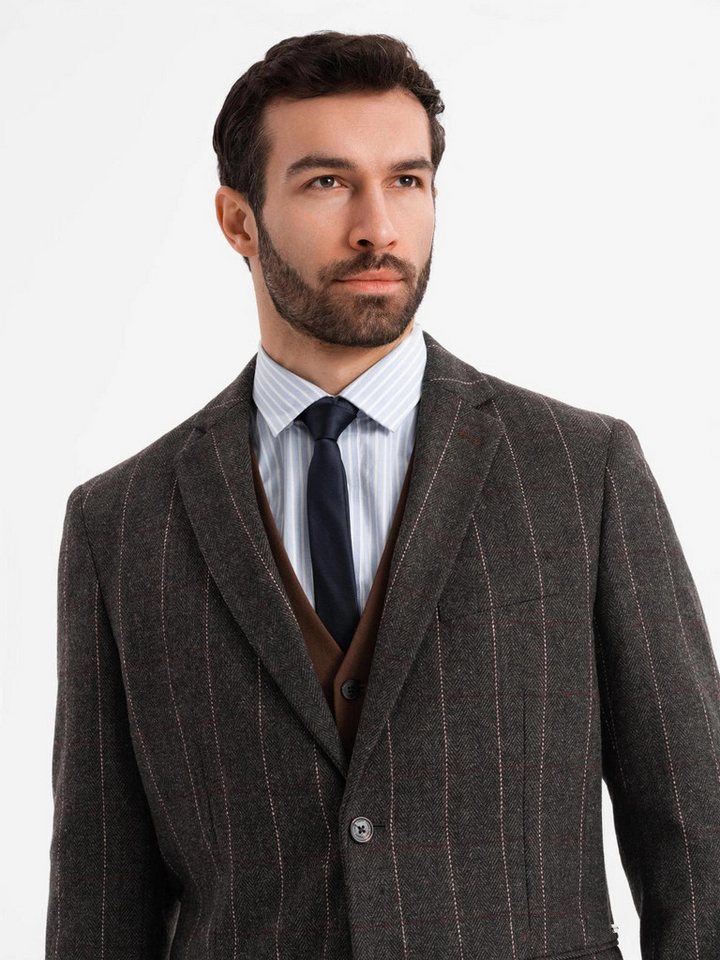 OMBRE Sakko Eleganter Sakko für Herren aus Wollmischung Schlitz auf der Rückseite der Jacke von OMBRE