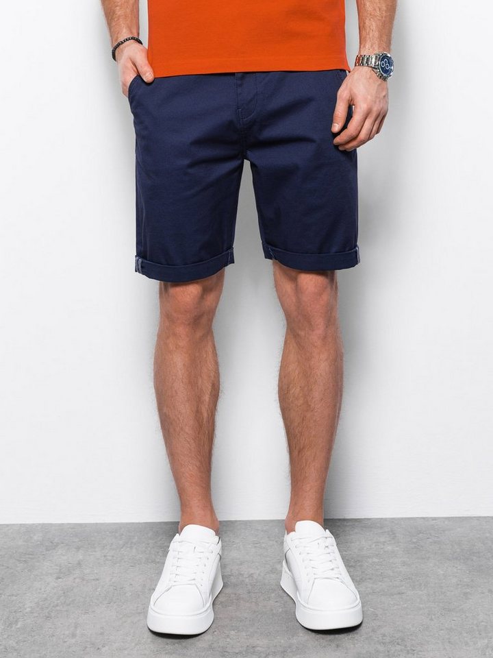 OMBRE Shorts Ombre Herren Chino-Shorts - navy blau V2 W243 S von OMBRE