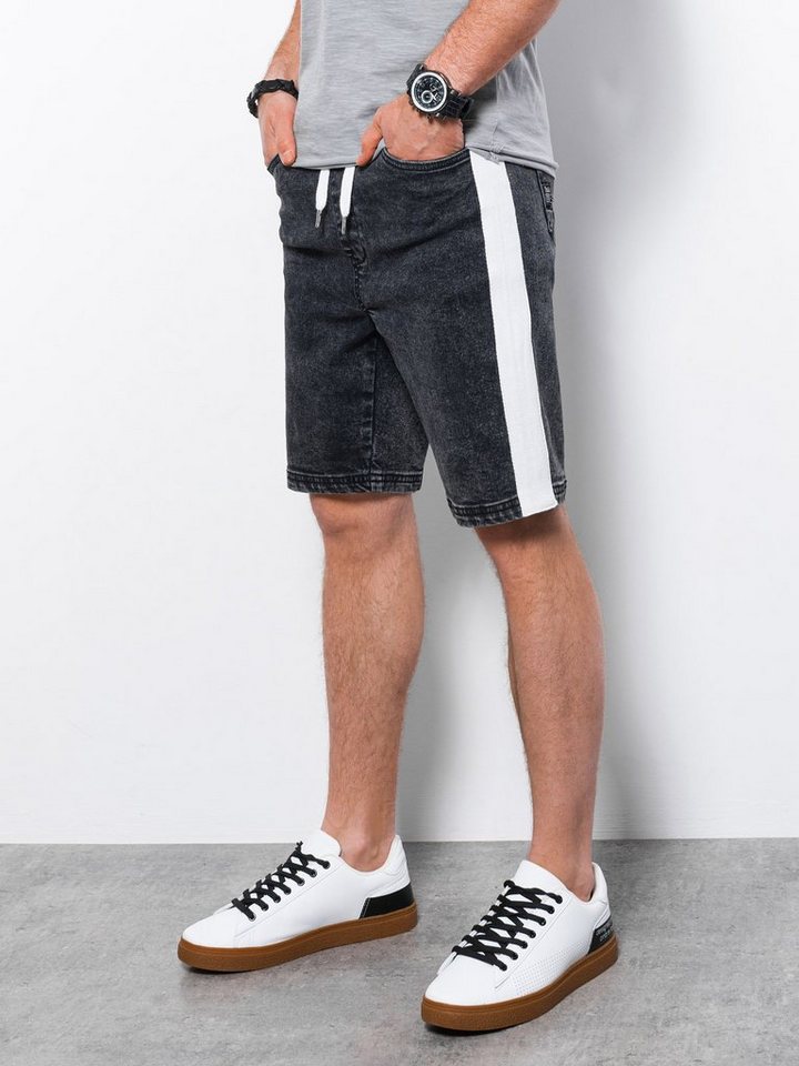 OMBRE Shorts Ombre Herren Denim-Shorts - schwarz W363 M von OMBRE