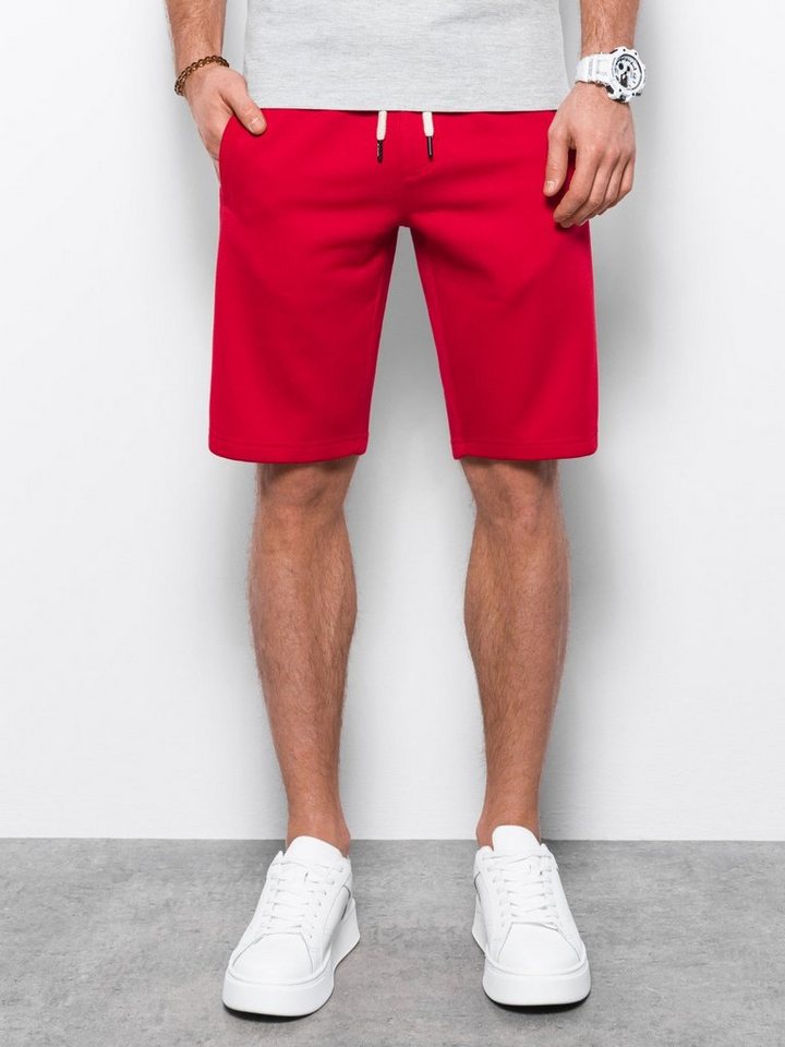 OMBRE Shorts Ombre Kurze Herren-Shorts mit Taschen - rot V7 OM-SRBS-0109 L von OMBRE