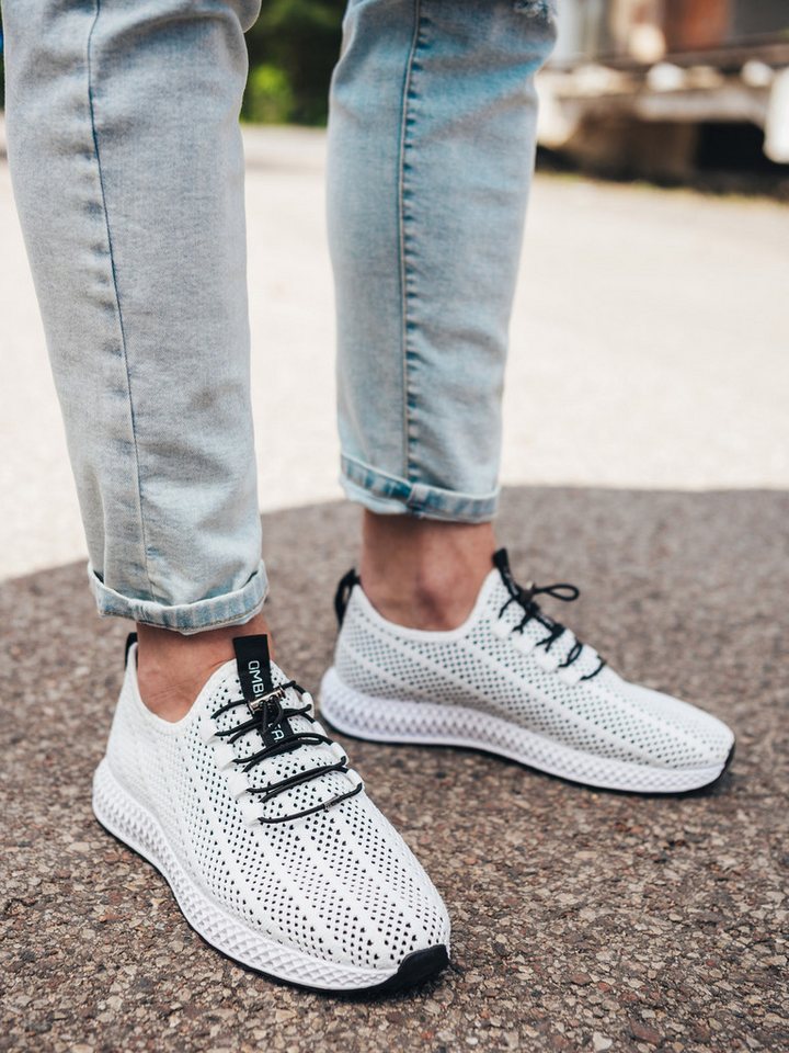 OMBRE Slip-on Herrensneaker aus Mesh Slip-On Sneaker von OMBRE