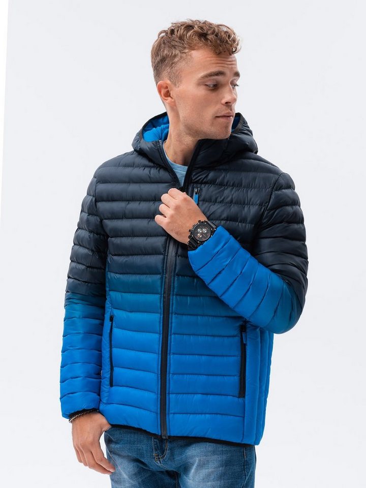 OMBRE Steppjacke Herren Steppjacke mit Ombre-Effekt - navyblau V1 C319 M von OMBRE