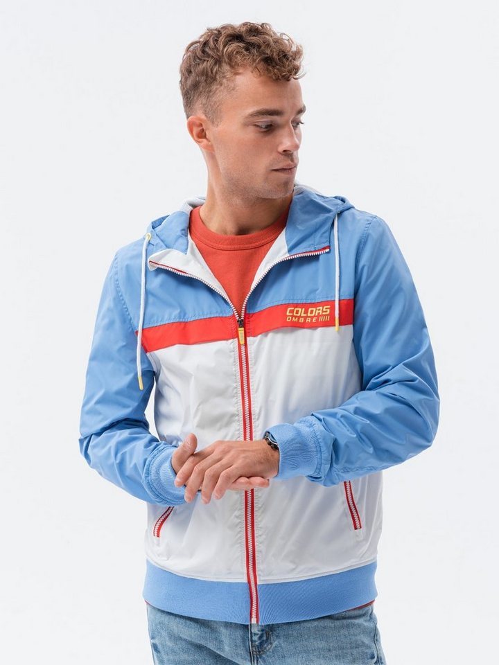 OMBRE Steppjacke Windjacke mit Kapuze für Herren - blau V2 C438 XL OMBRE Steppjacke Windjacke mit Kapuze für Herren - blau V2 C438 XL von OMBRE