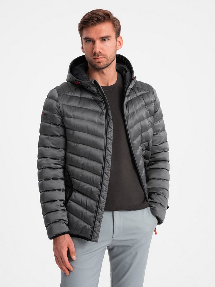 OMBRE Steppjacke Leicht wattierte Herren-Steppjacke mit satinierter Oberfläche von OMBRE