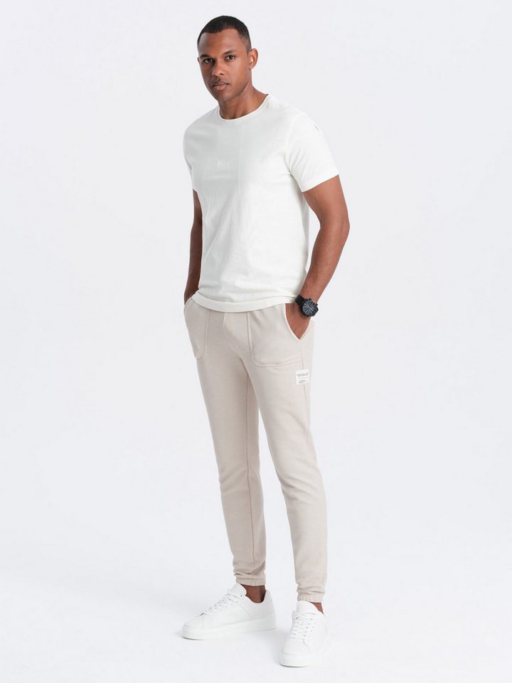 OMBRE Sweathose Strukturierte Strick- Sweathose für Herren von OMBRE