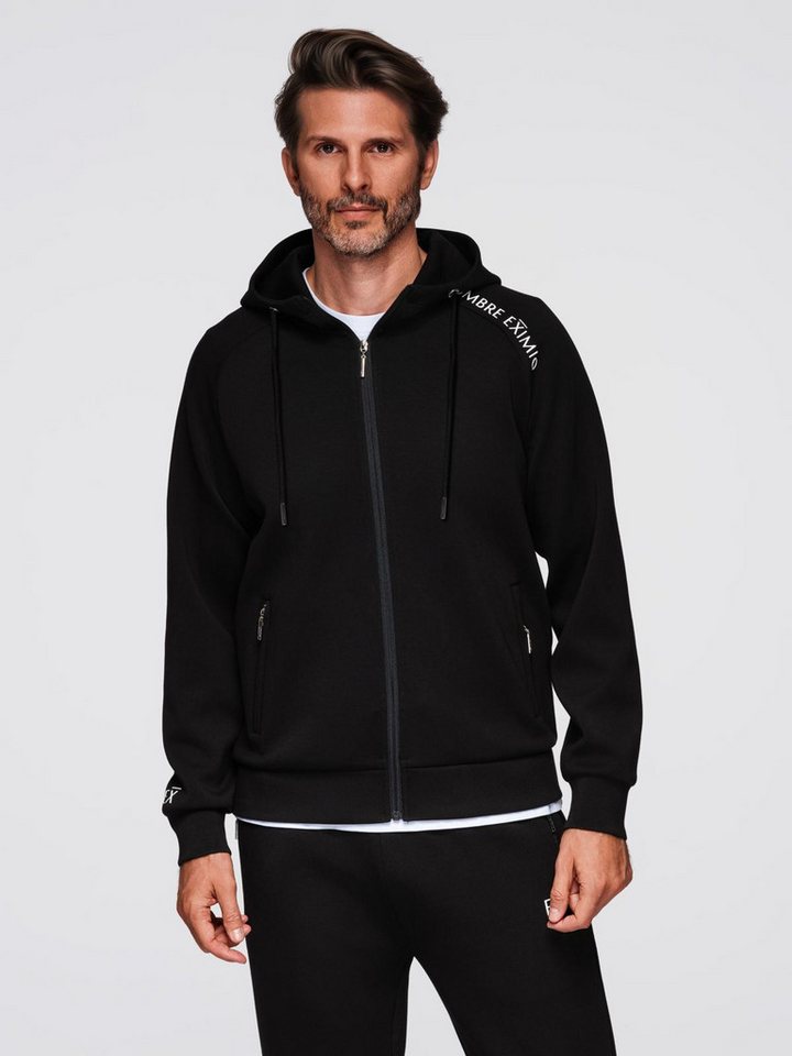 OMBRE Sweatjacke Herren-Sweatjacke mit Stehkragen und Kapuze OMBRE Sweatjacke Herren-Sweatjacke mit Stehkragen und Kapuze von OMBRE