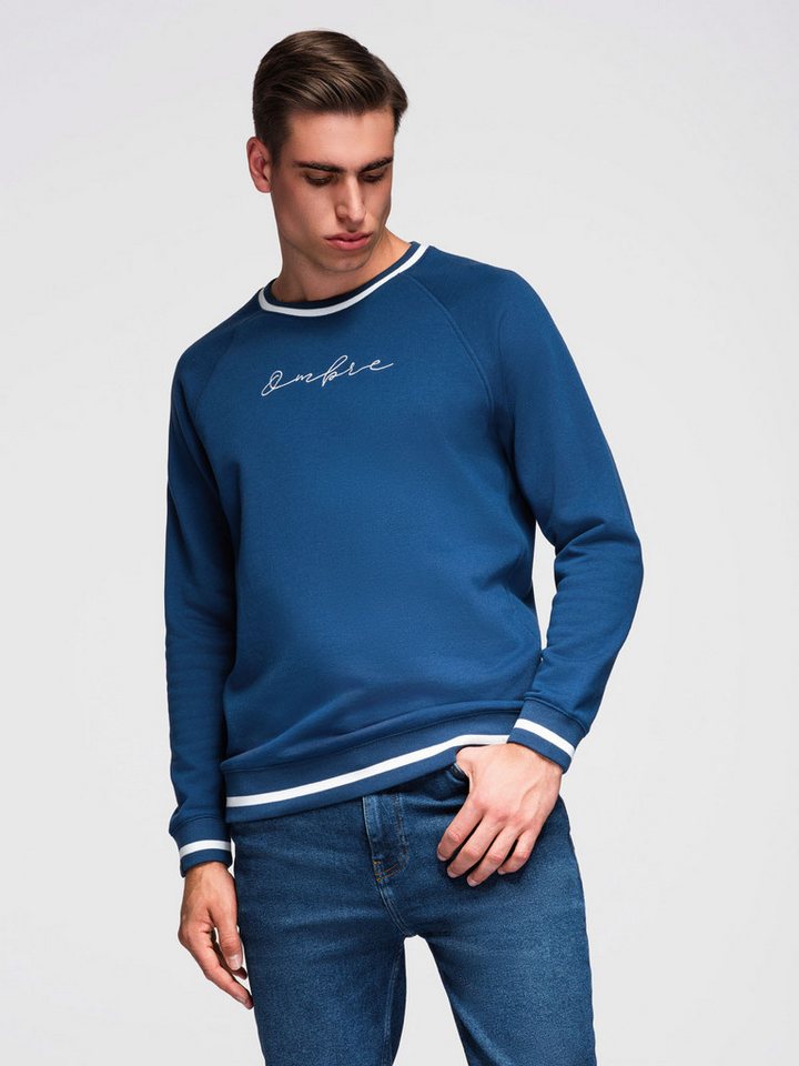 OMBRE Sweatshirt Herren-Sweatshirt mit Raglanärmeln und kontrastierenden Details von OMBRE