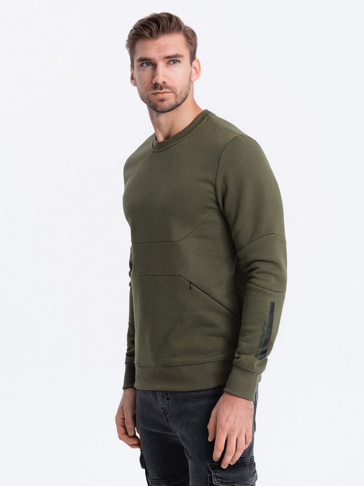 OMBRE Sweatshirt Herren-Sweatshirt mit einer Reißverschlusstasche von OMBRE