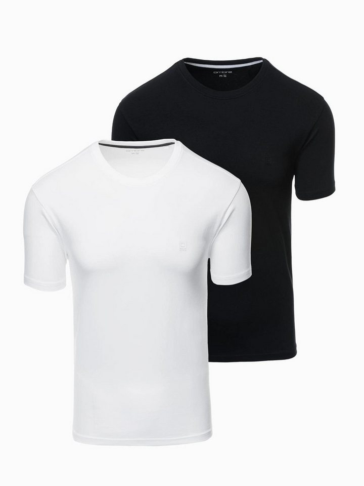 OMBRE T-Shirt 2er Set T-Shirt für Herren mit Rundhalsausschnitt (2er-Pack) von OMBRE