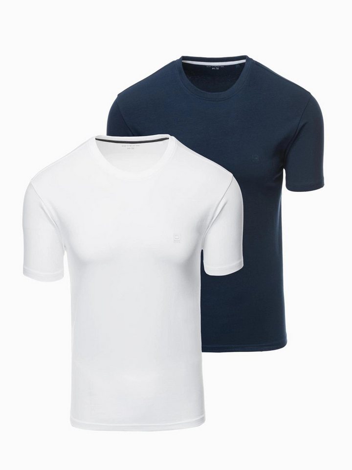 OMBRE T-Shirt 2er Set T-Shirt für Herren mit Rundhalsausschnitt (2er-Pack) von OMBRE
