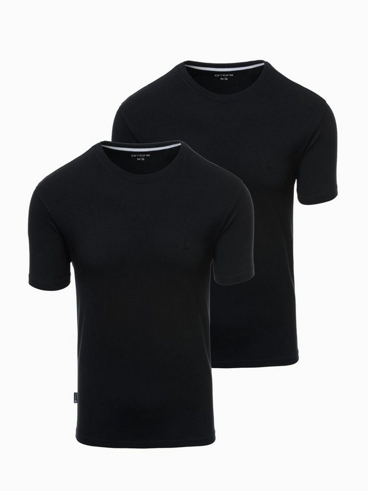 OMBRE T-Shirt 2er Set T-Shirt für Herren mit Rundhalsausschnitt (2er-Pack) von OMBRE