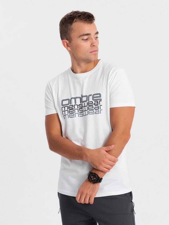 OMBRE T-Shirt Bedrucktes Herren-T-Shirt aus Baumwolle von OMBRE