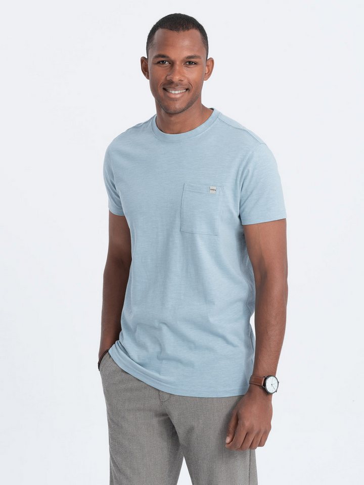 OMBRE T-Shirt Gestricktes Herren-T-Shirt mit Brusttasche von OMBRE