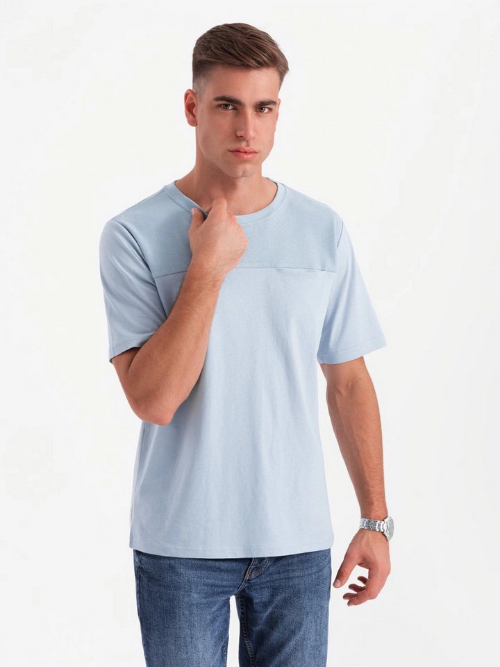 OMBRE T-Shirt Herren-T-Shirt LOOSE FIT mit Tasche von OMBRE