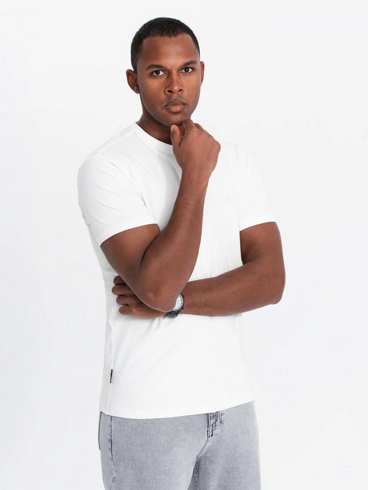 OMBRE T-Shirt Herren-T-Shirt SLIM FIT mit Rundhalsausschnitt von OMBRE