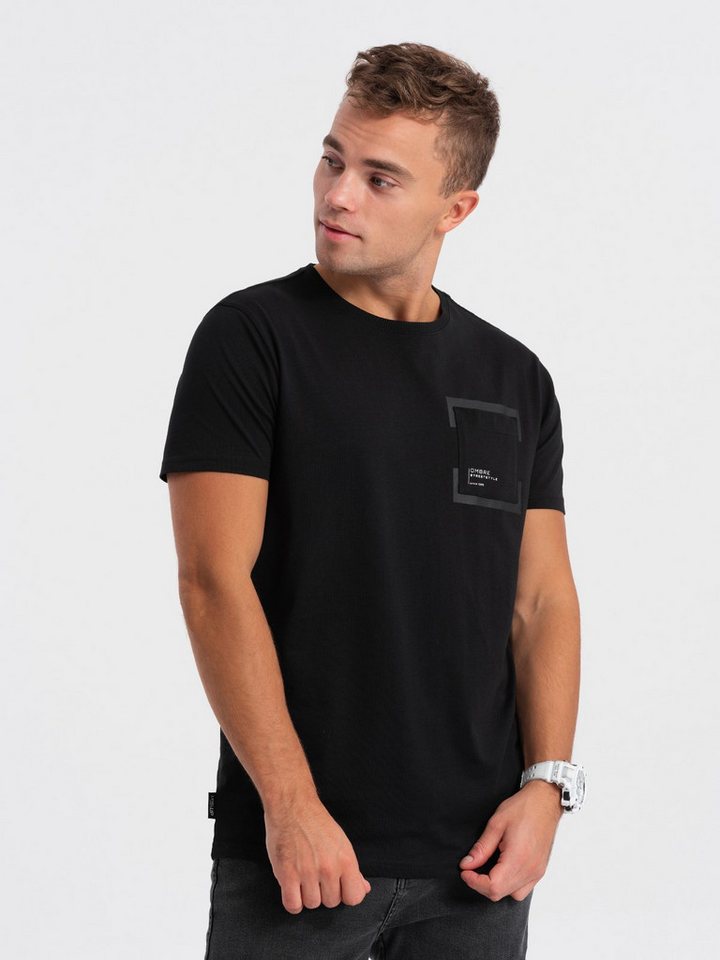 OMBRE T-Shirt Herren-T-Shirt aus Baumwolle mit Brusttasche von OMBRE
