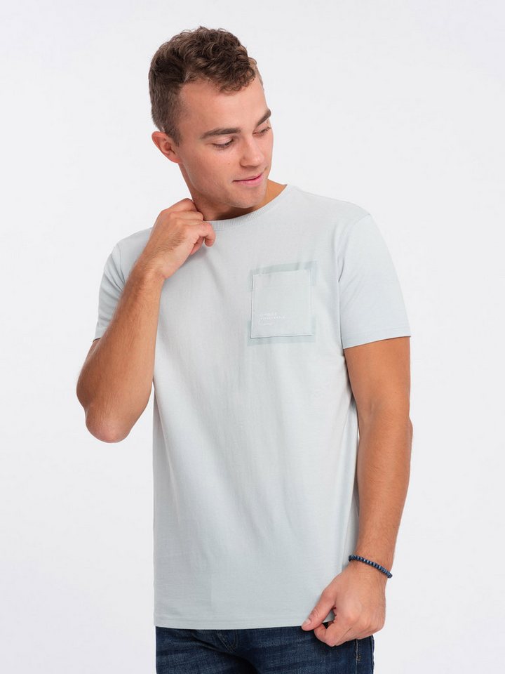 OMBRE T-Shirt Herren-T-Shirt aus Baumwolle mit Brusttasche von OMBRE