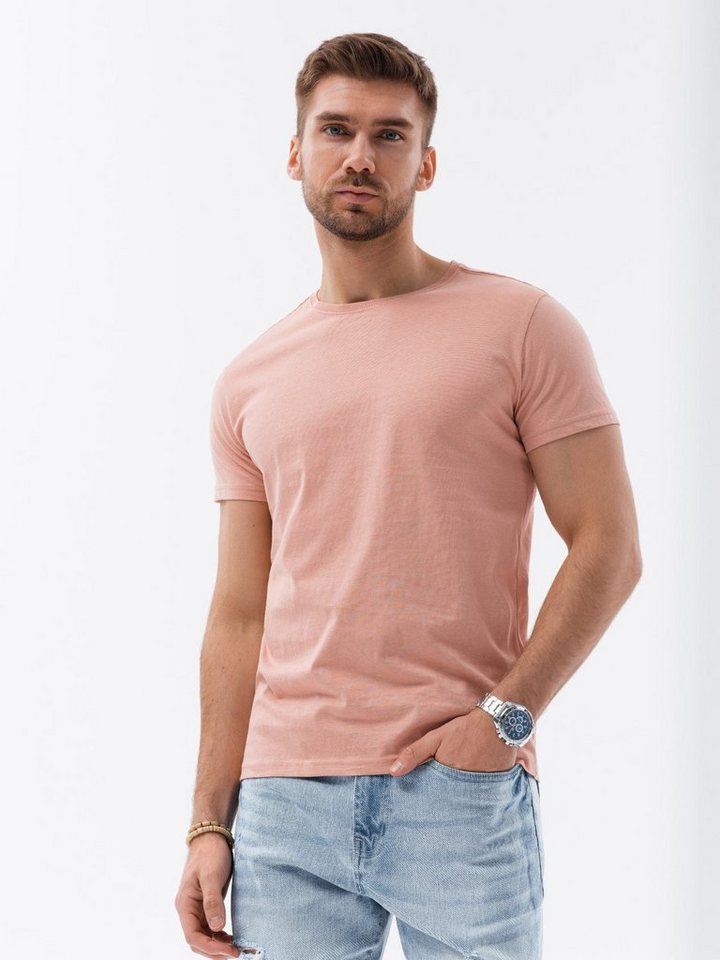 OMBRE T-Shirt Unifarbenes Herren-T-Shirt - beige S1370 XL von OMBRE