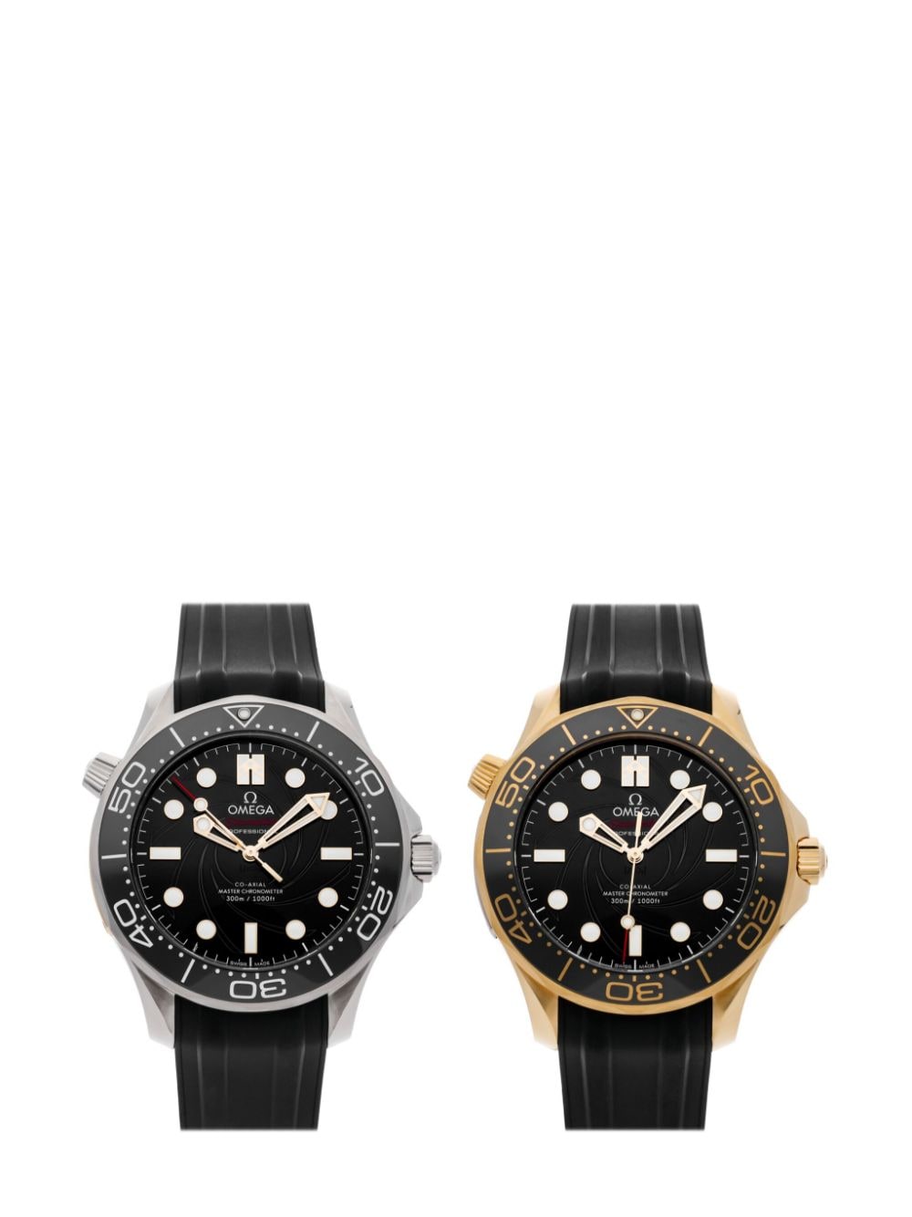 OMEGA pre-owned Seamaster Diver James Bond Limited Edition 42mm (set of two) - Schwarz von OMEGA