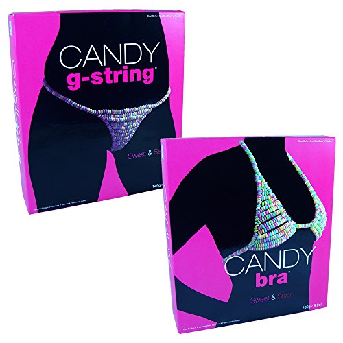 OMG International Essbarer Regenbogen-BH und G-String-Set (Einheitsgröße, für Damen, Damen, Dessous, Unterwäsche-Set), Mehrfarbig/Meereswellen (Ocean Tides), Einheitsgröße von OMG International