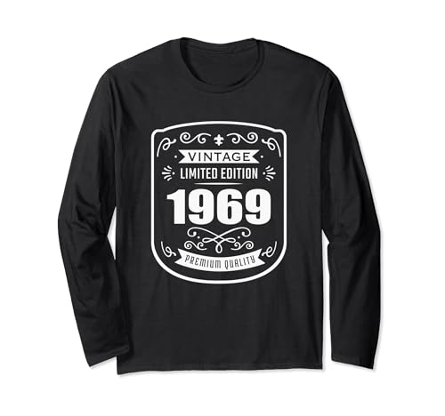 Vintage 1969 Classic 55 Jahre, 55. Geburtstag, Herren, Damen Langarmshirt von OMG Its My Birthday Happy Birthday Shirts