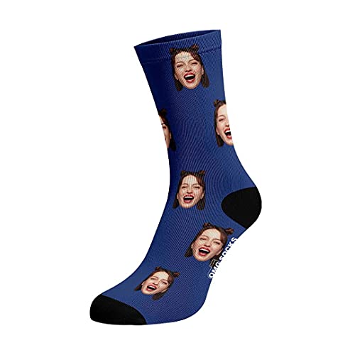 OMG SOCKS Herren Damen Personalisierte farbenfreudig Socken Foto mit Gesicht, Bunte Strumpf Bilder Frau Mann Lustig Festgeschenk für Weihnachten Valentinstag Geburtstag von OMG SOCKS