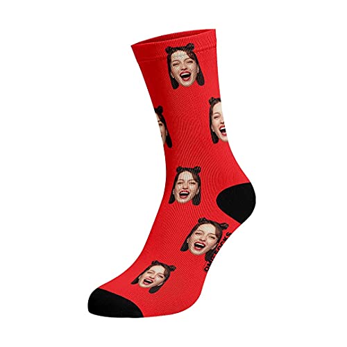 OMG SOCKS Herren Damen Personalisierte farbenfreudig Socken Foto mit Gesicht, Bunte Strumpf Bilder Frau Mann Lustig Festgeschenk für Weihnachten Valentinstag Geburtstag von OMG SOCKS