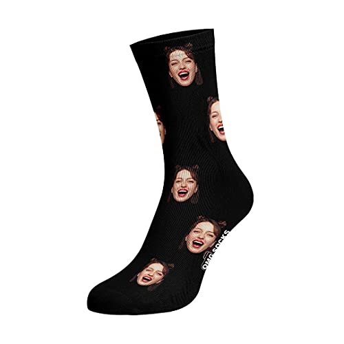 OMG SOCKS Herren Damen Personalisierte farbenfreudig Socken Foto mit Gesicht, Bunte Strumpf Bilder Frau Mann Lustig Festgeschenk für Weihnachten Valentinstag Geburtstag von OMG SOCKS