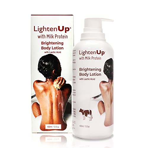 LightenUp, Milchsäurelotion | 400 ml | AHA-Körpercreme | verblasst dunkle Flecken an Körper, Knien, Achselhöhle, Achselhöhle | mit Sheabutter für Damen und Herren LightenUp, Milchsäurelotion | 400 ml | AHA-Körpercreme | verblasst dunkle Flecken an Körper, Knien, Achselhöhle, Achselhöhle | mit Sheabutter für Damen und Herren von OMIC Lighten-Up