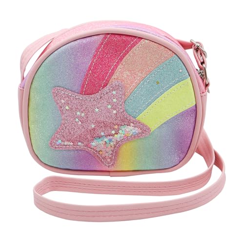 OMJMYY Umhängetasche Mädchen Handtasche Kinder Tasche Mädchen Kinderhandtasche Süße Crossbody Tasche mit Verstellbare Schultergurt Prinzessin Mini Taschen für Den Urlaub Reise Outdoor Kinder 3-10Jahre von OMJMYY