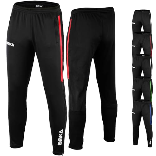 OMKA Herren Jogginghose Sporthose weichem Microfleece-Innenseite - Taschen & Beine mit Reißverschluss – Trainingshose Fitness Sport Laufen Freizeit Hobby & Zuhause - Wadenstretch Weinrot - 50 von OMKA