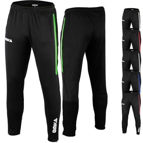 OMKA Herren Jogginghose Sporthose weichem Microfleece-Innenseite - Taschen & Beine mit Reißverschluss – Trainingshose Fitness Sport Laufen Freizeit Hobby & Zuhause - Wadenstretch Grün - 58 von OMKA
